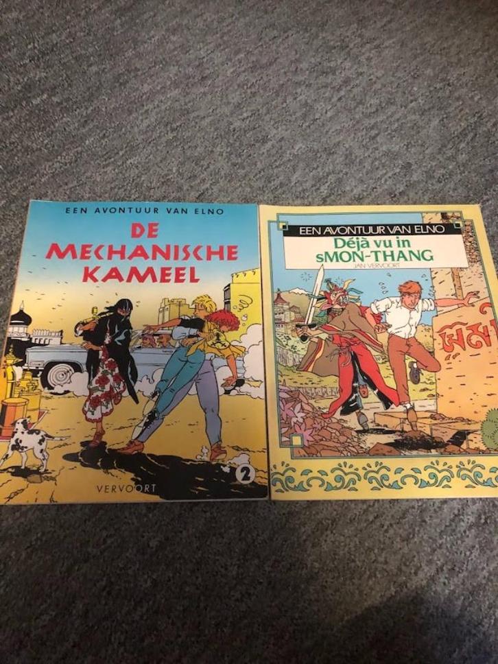2 x Een avontuur van Elno - De mechanische kameel & Deja vu, Boeken, Stripboeken, Gelezen, Meerdere stripboeken, Ophalen of Verzenden