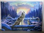Canvasdoek wolf, Ophalen, 125 cm of meer, Zo goed als nieuw, Schilderij