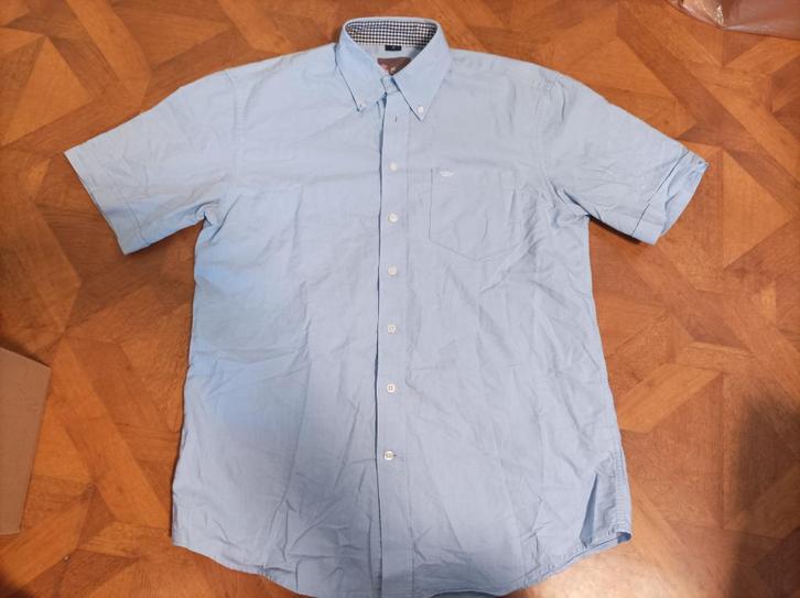 Meyer & Meyer overhemd korte mouwen maat M, Kleding | Heren, Overhemden, Zo goed als nieuw, Halswijdte 39/40 (M), Blauw, Ophalen of Verzenden