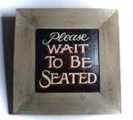 Handgeschilderd tekstbord / schilderij / Please / reclame, Huis en Inrichting, Woonaccessoires | Tekstborden en Spreuken, Ophalen of Verzenden