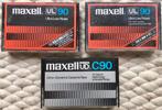 3x Vintage Maxell UD C90 & UL90 cassettebandjes cassettes UL, 2 t/m 25 bandjes, Gebruikt, Voorbespeeld, Verzenden