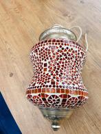Mozaïek lamp (rood/oranje steentjes), Ophalen, Zo goed als nieuw, Glas, Minder dan 50 cm