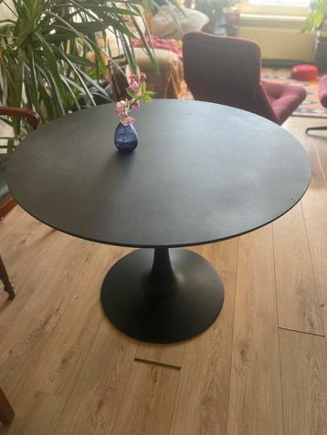 Ronde eettafel zwart 100cm