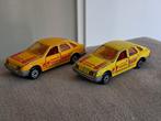 2x Majorette Ford Sierra verschillende tinten geel bespeeld, Ophalen of Verzenden, Gebruikt, Auto