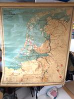 Oude schoolkaart Nederland - W.J. Thieme 1:225.000, Antiek en Kunst, Ophalen of Verzenden