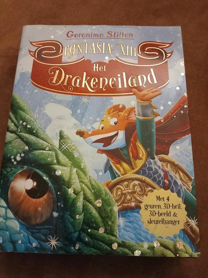 Geronimo Stilton - Fantasia XIII Het Drakeneiland, Boeken, Kinderboeken | Jeugd | onder 10 jaar, Zo goed als nieuw, Fictie algemeen