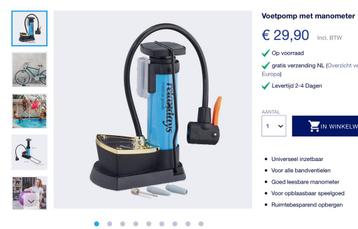 Voetpomp met manometer beschikbaar voor biedingen