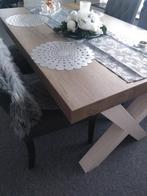 Mooie eettafel met 4 stoelen, goed onderhoud, Ophalen, Zo goed als nieuw