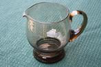 art deco waterkan rookglas vintage leerdam glas maastricht, Ophalen of Verzenden