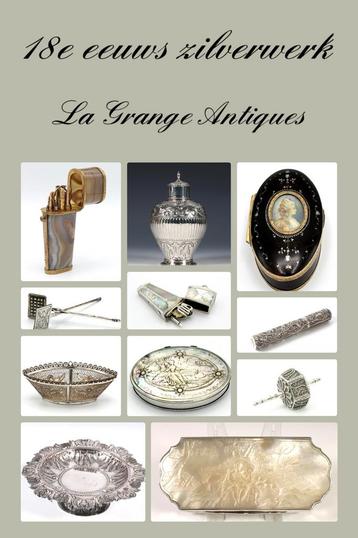 18e Eeuws zilver bij La Grange Antiques, theebus, tabaksdoos beschikbaar voor biedingen