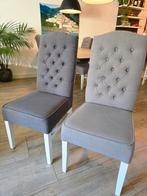 Set van 6 landelijke eetkamerstoelen – grijs/antraciet, Huis en Inrichting, Ophalen, Gebruikt, Landelijk, Stof