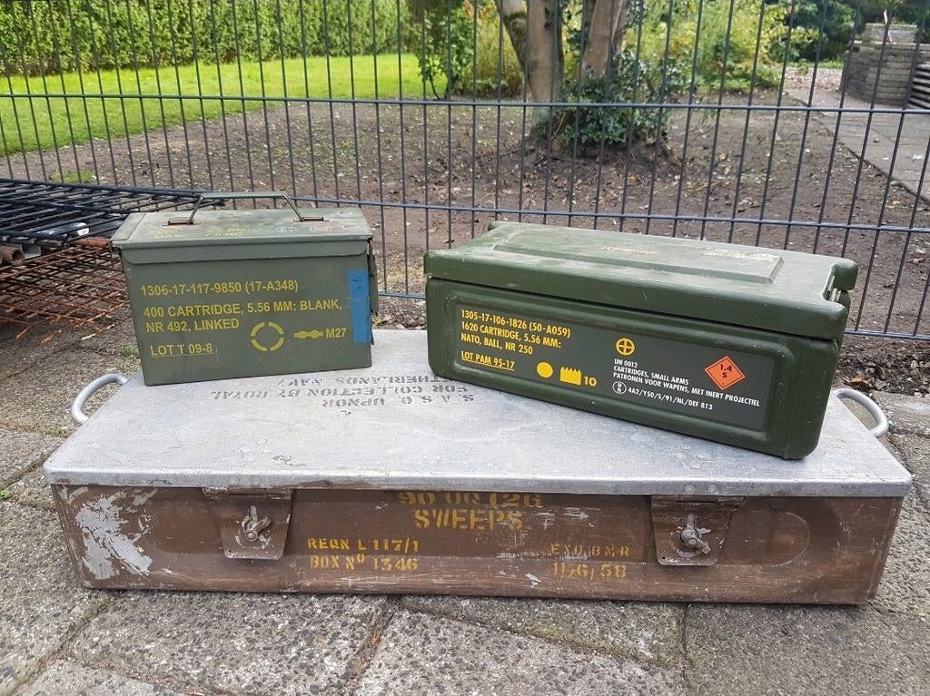 GROTE Leger kist munitie kisten 87 x 40 cm Sweeps Royal Neth, Minder dan 50 cm, 50 tot 100 cm, Ophalen of Verzenden, Zo goed als nieuw