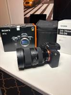 Sony A7iii + 24-70 F2.8 Lens + Accessoires - 5000 clicks, Ophalen, Spiegelreflex, Zo goed als nieuw, Sony