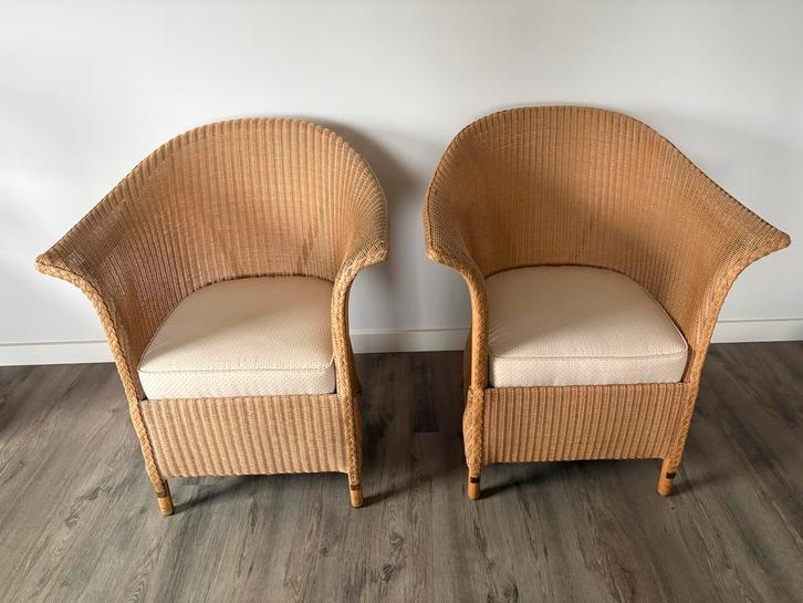 Lloyd Loom Stoelen - Set van 2, Huis en Inrichting, Stoelen, Gebruikt, Twee, Riet of Rotan, Overige kleuren, Ophalen