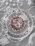 Walther glas taartschaal hartjes, Antiek en Kunst, Antiek | Glas en Kristal, Ophalen of Verzenden