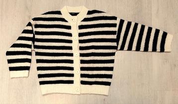Someday vest, creme/zwart gestreept, maat: 40 beschikbaar voor biedingen