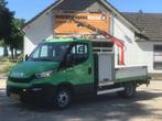 Iveco Daily 40C17 3.0HPi Fassi M10A 12 kraan open laadbak Pr, Auto's, Euro 5, Gebruikt, Zwart, 4 cilinders