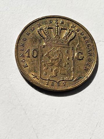 REPLICA 1897 10 gulden gouden tientje - Koningin Wilhelmina beschikbaar voor biedingen