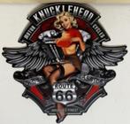 Knucklehead motor pinup wandbord relief, Ophalen of Verzenden, Nieuw