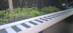 MOOI 5,50 meter breed elektrische zonnescherm antraciet wit, Tuin en Terras, Ophalen, 450 cm of meer, Elektrisch, Zo goed als nieuw
