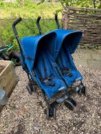 Koelstra Simba Twin T3 Dubbele Buggy Blauw Duo Kinderwagen, Ophalen, Gebruikt, Koelstra, Verstelbare rugleuning