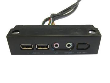 Front USB I/O panel 2x usb 1x audio 1x mic (Nieuw) beschikbaar voor biedingen