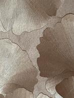 Behang goudbrons met abstracte bloemenprint, Ophalen, 10 tot 25 m², Bruin