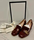 Gucci Marmot double logo in brown leather pumps, Kleding | Dames, Schoenen, Gucci, Ophalen of Verzenden, Bruin, Zo goed als nieuw