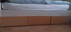 Malm (Ikea)1-persoonsbed 90x200, lattenbodem, 3 opberglades, 90 cm, Gebruikt, Eenpersoons, Wit