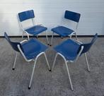 7 x schoolstoelen kantine horeca stoelen kunststof cafestoel, Huis en Inrichting, Stoelen, Kunststof, Wit, Ophalen of Verzenden