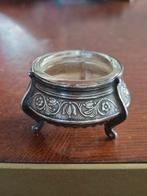 Antiek Zoutvaatje met Glas, Ophalen of Verzenden