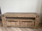 TV-meubel Bassano (144cm) acaciahout rough warm grey, Huis en Inrichting, Ophalen, Zo goed als nieuw, 25 tot 50 cm, Minder dan 100 cm
