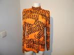 Ganni kolletje fel oranje retro look print met merk erin 44, Verzenden, Ganni, Maat 42/44 (L), Oranje
