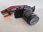 Nikon EM analoge camera met Vivitar 2x Macrolens, Audio, Tv en Foto, Fotocamera's Analoog, Ophalen of Verzenden, Gebruikt, Spiegelreflex