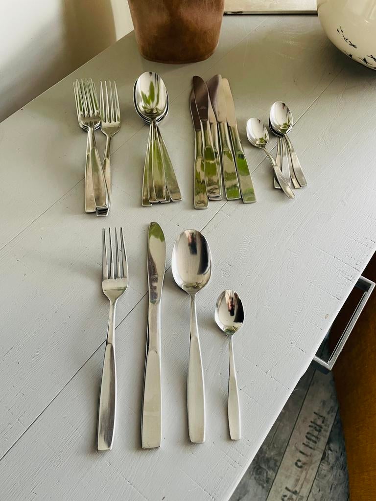 IKEA JAPAN 1970’s Sleek Scandinavian Set, Ophalen of Verzenden, Zo goed als nieuw, Rvs of Chroom, Vaatwasserbestendig
