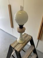 Vintage Olielamp op glazen voet, Ophalen