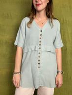 Vintage groene blouse / shirt - mintgroen - 38/M/medium, Kleding | Dames, Blouses en Tunieken, Groen, Gedragen, Maat 38/40 (M)