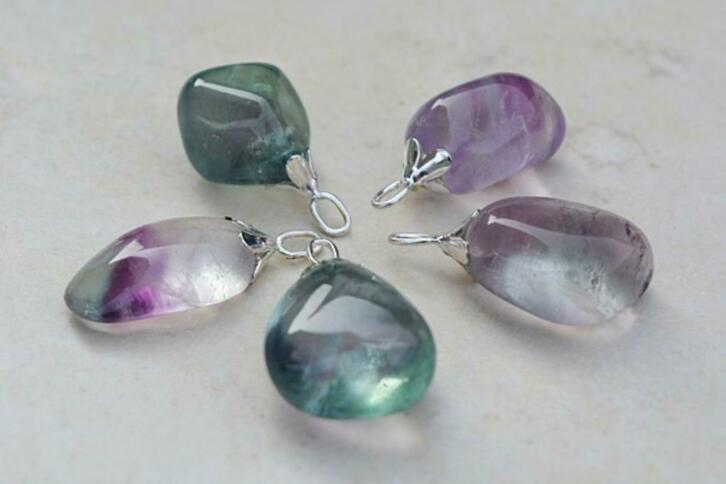 Regenboog Fluoriet hangers, Sieraden, Tassen en Uiterlijk, Edelstenen, Nieuw, Ophalen of Verzenden