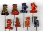 8 speldjes FLINTSTONES BARNY WILMA BAM BAM PEBBLES DINO (A4), Verzamelen, Speldjes, Pins en Buttons, Verzenden, Gebruikt, Overige onderwerpen