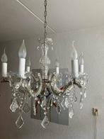 Kroonluchter 6-lamps dimbaar + reserve lampen, Huis en Inrichting, Ophalen, Gebruikt, Glas