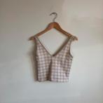 Geruite croptop maat M, Kleding | Dames, Tops, Maat 38/40 (M), Beige, Ophalen of Verzenden, Zo goed als nieuw