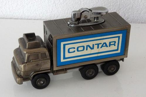 CONTAR gasaansteker in de vorm van een containerwagen, Hobby en Vrije tijd, Modelauto's | Overige schalen, Zo goed als nieuw, Bus of Vrachtwagen