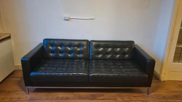 LANDSKRONA 3-zitsbank IKEA - Zwart Leer - afbeelding 1