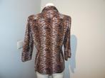 Studio Anneloes dikkere travel stof blouse tijger print L, Kleding | Dames, Blouses en Tunieken, Studio Anneloes, Bruin, Verzenden