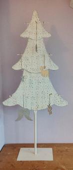 Mooie witte gedecoreerde Kerstboom metaal, Ophalen, Gebruikt
