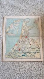 Oude kaart van Noord, Zuid-Holland en Utrecht, Gelezen, Ophalen of Verzenden, Landkaart, 1800 tot 2000