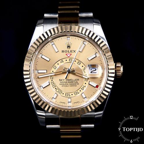 Rolex Sky-Dweller champagne dial 326933 Top Fullset 12-2021, Sieraden, Tassen en Uiterlijk, Horloges | Heren, Gebruikt, Polshorloge