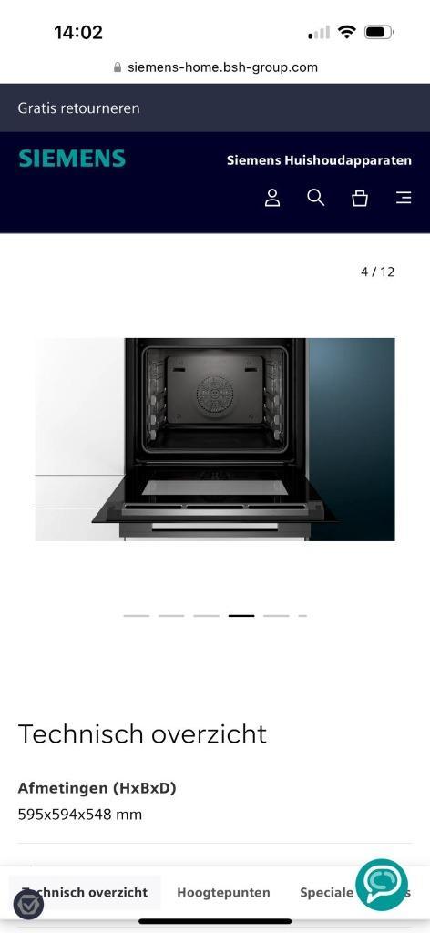 Siemens combi stoom- en bakoven. nieuw en nog in verpakking!, Witgoed en Apparatuur, Ovens, Nieuw, Inbouw, Oven, 45 tot 60 cm