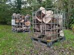 Eiken essen brandhout in ibc krat, Tuin en Terras, Haardhout, Minder dan 3 m³, Ophalen