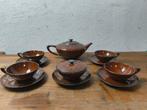 Zeldzaam Argento 925% keramiek thee servies, Antiek en Kunst, Ophalen of Verzenden